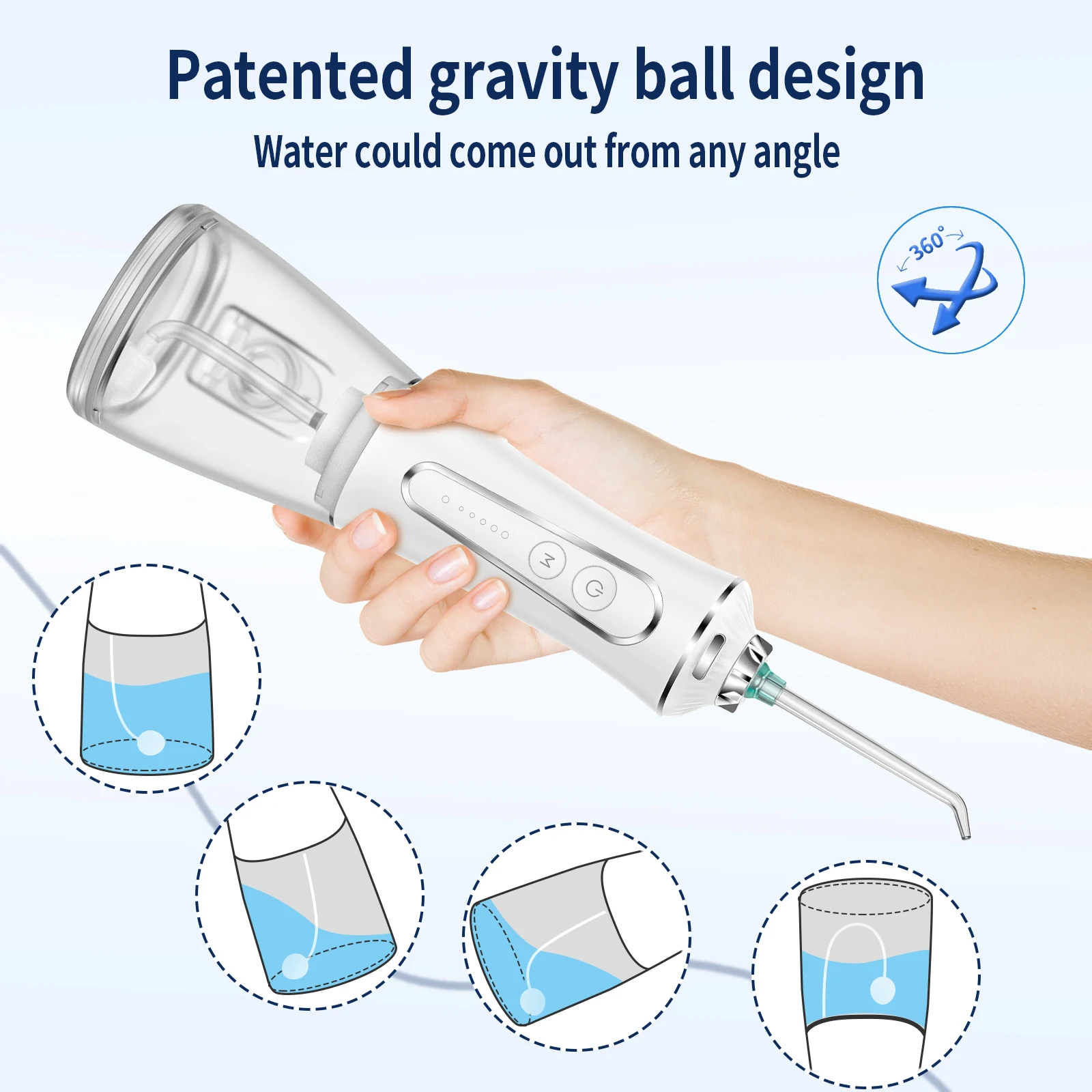 H2ofloss Adjustable Water Tank Electric Oral Irrigator Dental Water Toothpick Flosser For Travel Home water flosser