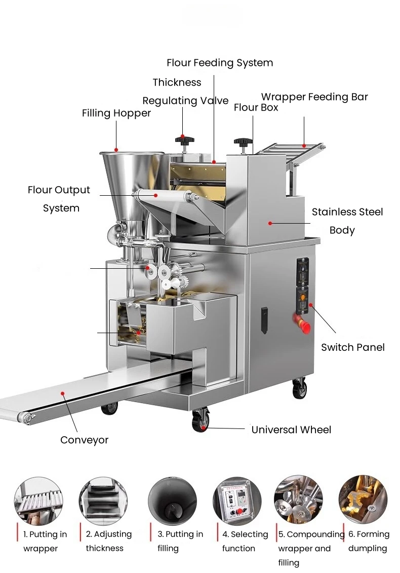 2025 Best Selling Automatic Dumpling Machine Empanada And Spring Rolls Industries For Restaurant Home Use Samosa Making Machine