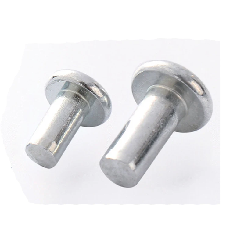 R-16 Hot sale cheap iron rivet solid rivet flat head rivet iron plating with white zinc