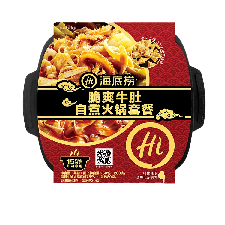 China Instant Food Crispy Beef Tripe Taset Small Self Heating Hot Pot