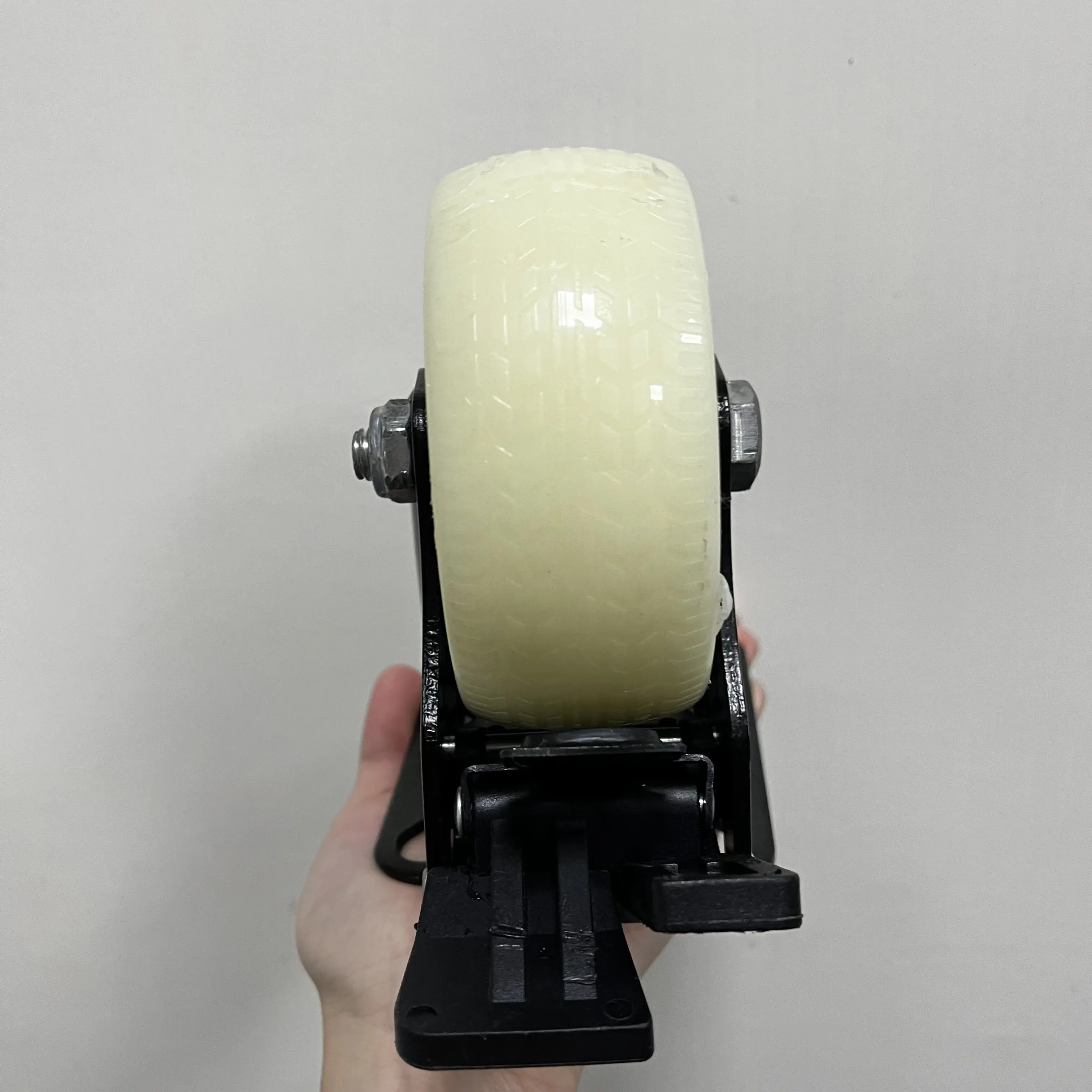 WBD 4 Inch 100 mm PP Swivel plate wheel white supermarket trolley caster wheel with bearing