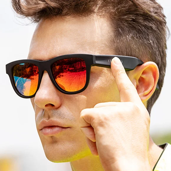 
Sunglasses Fashion Moda 2021 2021 Newest Sport UV 400 Polarized Sunglasses Smart Bone Conduction Headset Glasses for man and women 