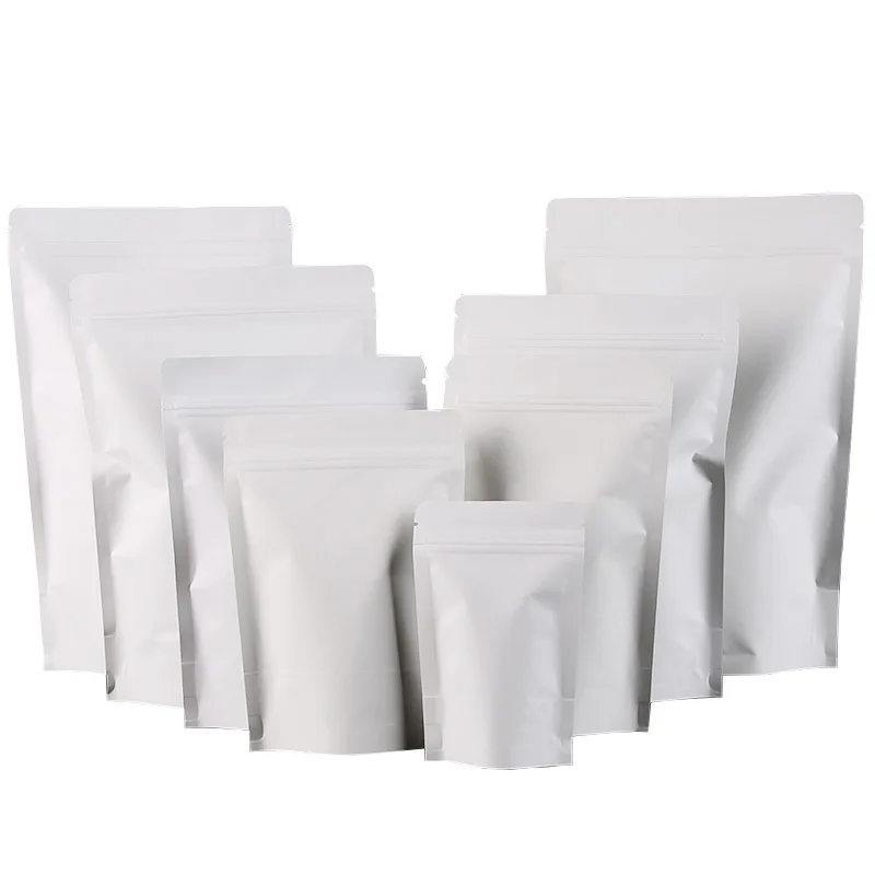 Reusable Stand Up Kraft Paper Bag With Resealable Ziplock Food Grade Eco Friendly Packaging