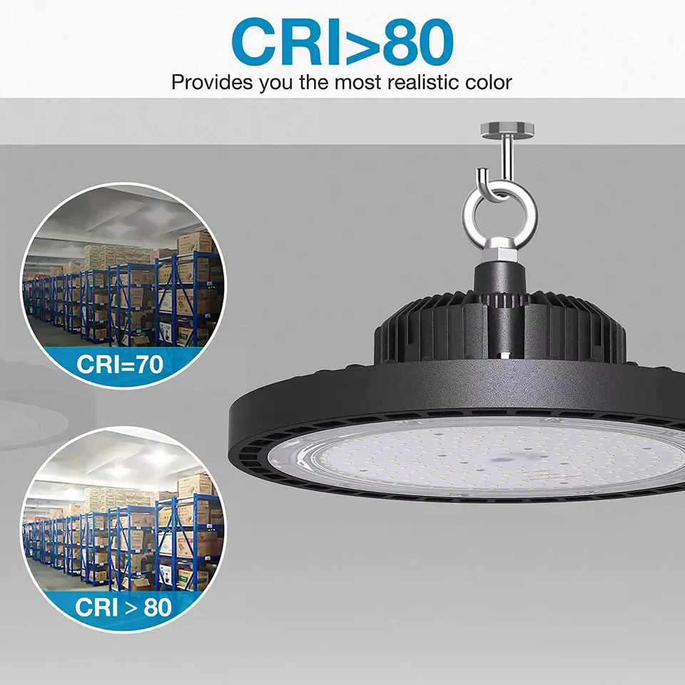 New Design 210Lm/W Waterproof High Bay Lamp Indoor Commersial Warehouse Workshop 100W 150W 200W Industrial Ufo Led Highbay Light