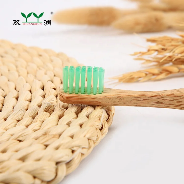 
BT-KCO-001 100% Biodegradable Soft Baby Bamboo Toothbrush 
