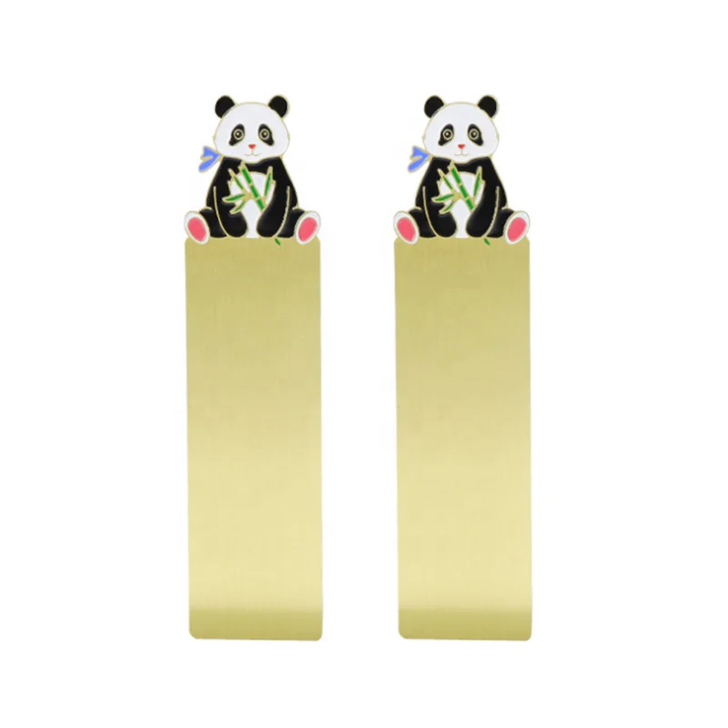 Multipurpose Reusable Cute Panda Shape Painting Custom Metal Bookmark Blank