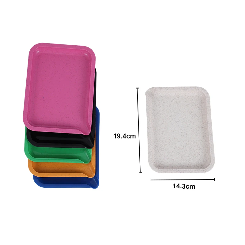 Wholesale Logo Custom 19.4*14.3 CM Plastic Rolling Tray Cheap Smoking Accessories Tobacco Serving Tray