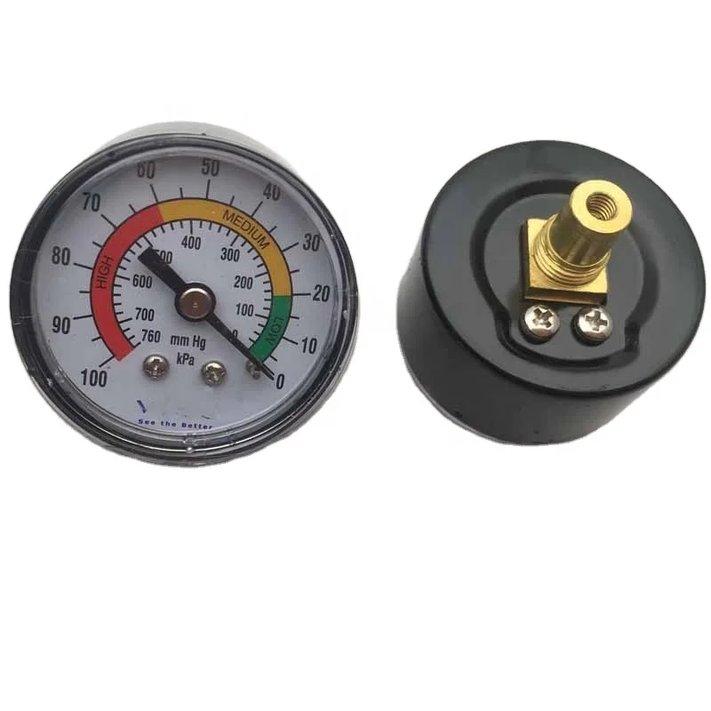 SKA-CQ023  Y40 760mmHg -0 Back Mounting Medical Vacuum Pressure Gauge