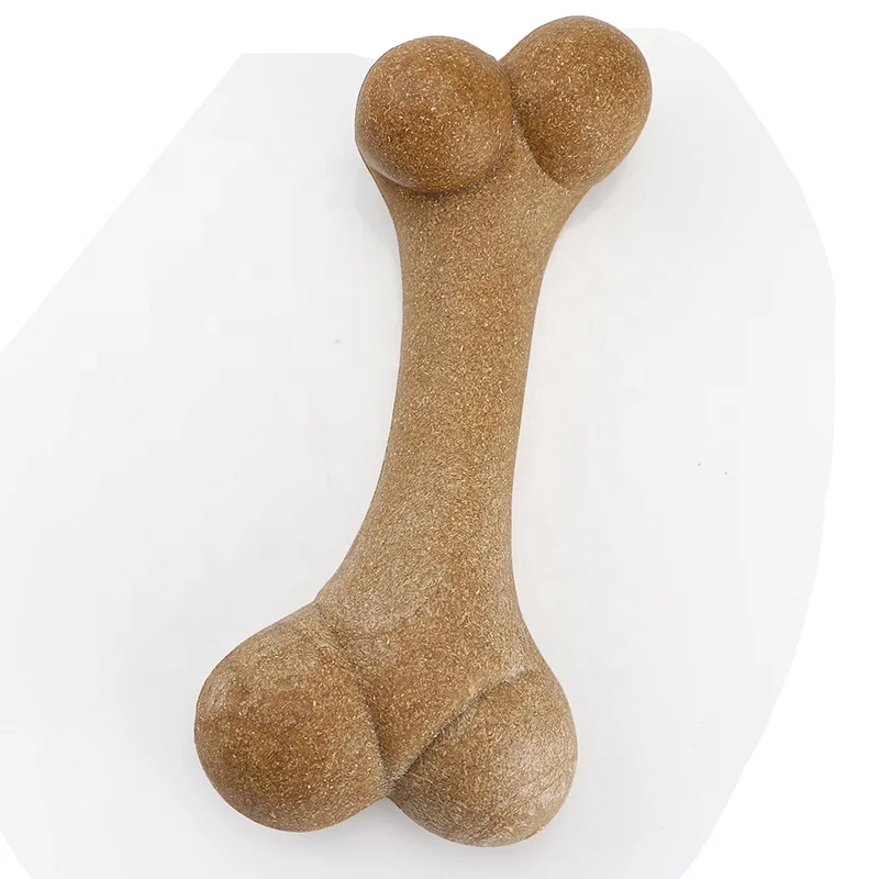 
Wholesale Strong Safety Durable Interactive TPR Nylon Cleaning Beef Flavor Dog bone Toy dog toothbrush toy Pet Suppliers 