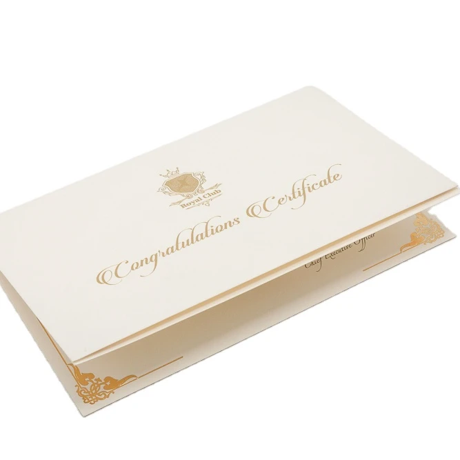 Luxury Custom 800g Thick Paper  Gold Stamping Thank You Post Card With Foil Logo
