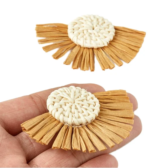 Wholesale New Accessories for Women Rattan Drop Earring Parts Beads Fashionable Fashion Drop Earrings