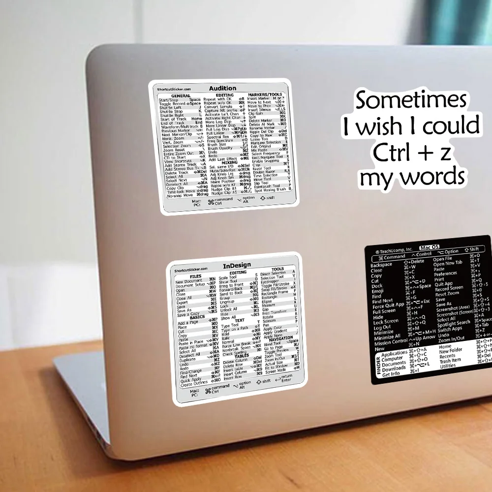 30PCS Creative keyboard shortcuts custom laptop stickers waterproof notebook graffitic vinyl sticker