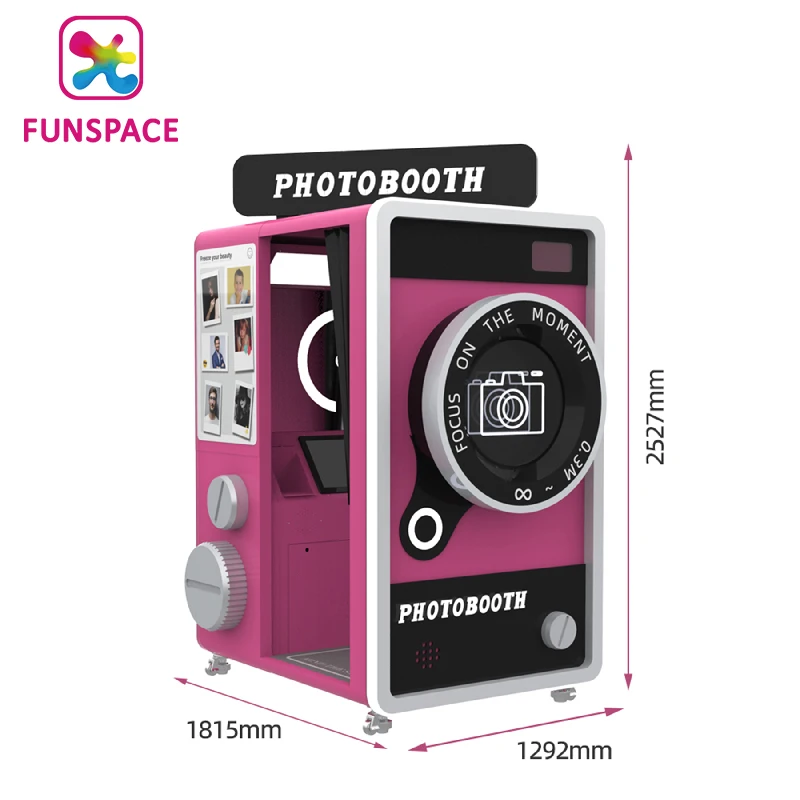 Funspace coin style customizable appearance, traditional and popular selfie touch screen photo booth machine
