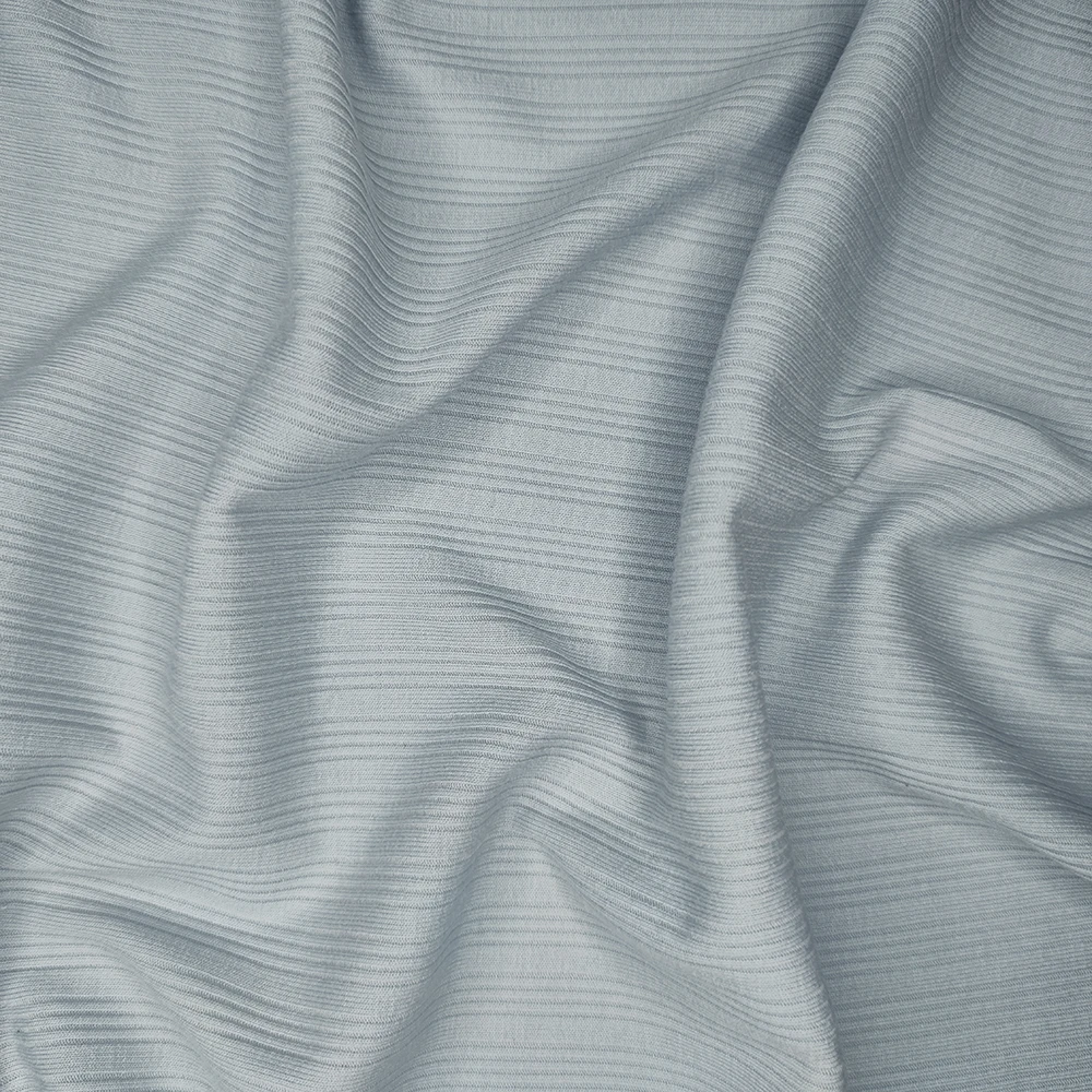 Custom 64% Polyester 28% Cotton 7% Spandex Soft Elastic Solid Dyed Knitted Stretch Rib Fabric For Cloth