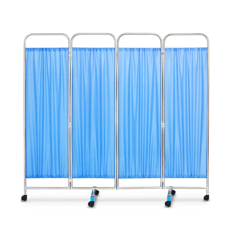 Mobile  Stainless Steel hospital use Ward Screen collapsible 5 flats  Hospital Ward Screens