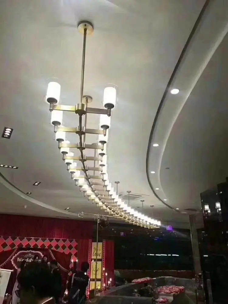 
Hotel customized custom project lamp light hanging chandelier pendant nordic European style 