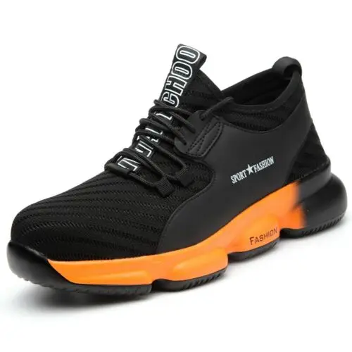 Мужские защитные ботинки со стальным носком, Модные дышащие рабочие ботинки для пеших прогулок и скалолазания, Лидер продаж 2021