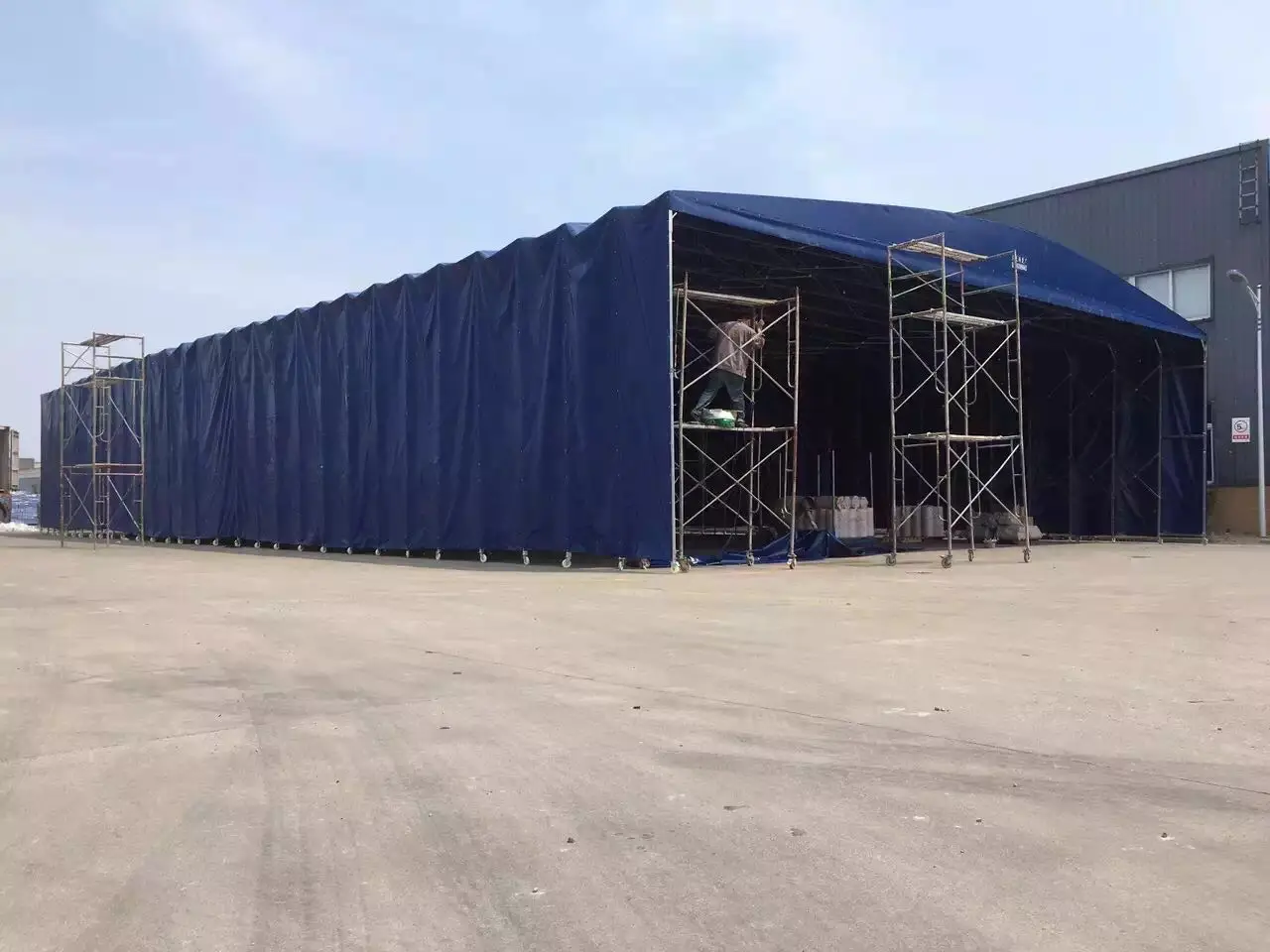 100% polyester pvc coated tarpaulin for out door shade, awning, Sliding canopy