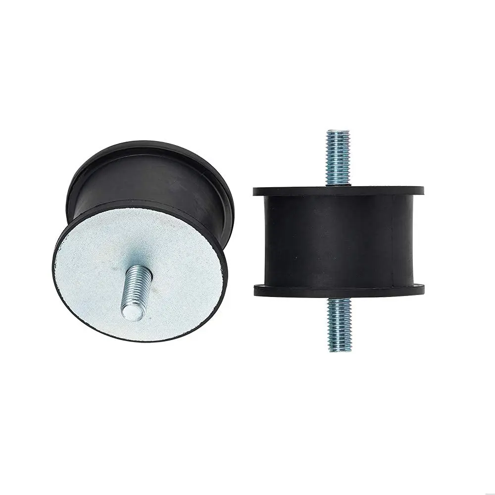 Large rubber cylindrical vibration isolator bracket with M12 thread for pumps, generators, engines, compressors, motors, etc.