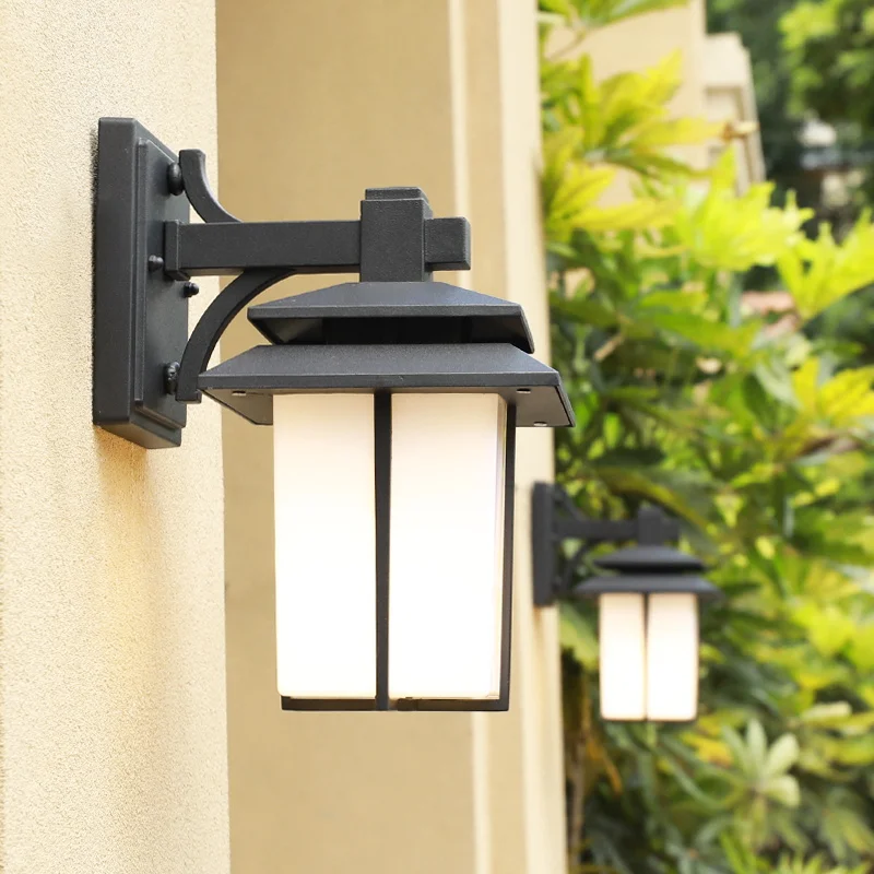 Garden outdoor courtyard wall light up/down lamp black roman exterior lights aluminum sconce yard landscape lighting wall lamp