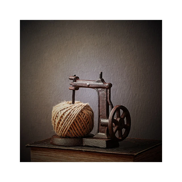 American country window display props decorative ornaments retro nostalgic sewing machine String Dispenser cast iron rope winder