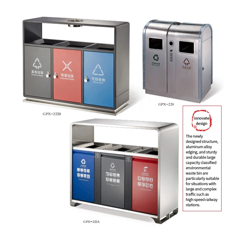 Manufacturer Wholesale Cheap Price Industrial Recycling Waste Bin Hospital Metal Recycl Bin