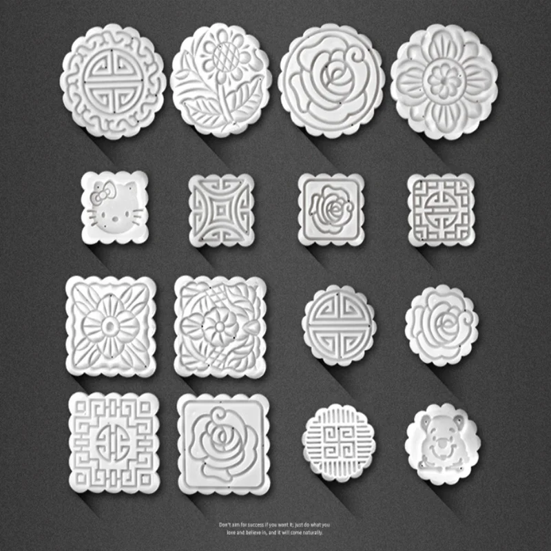 Hot Sale 50g Moon Cake Mold Round Stamp Press Household Making Dessert Mould Kitchen Cake Maker Plastic Opp Bag Baking Tools