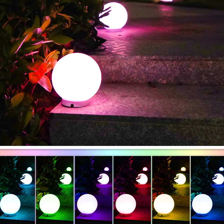 YUNDUO 8 Beads Holiday Project Yard Decoration Landscape Waterproof Outdoor IP55 8W Solar Led Garden Bollard Light