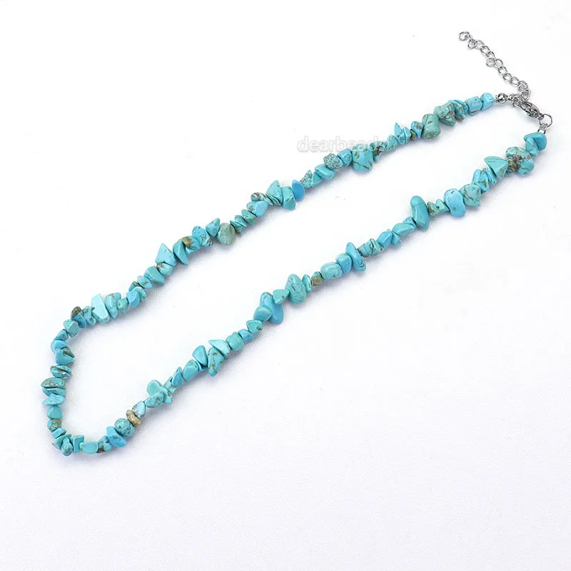 Wholesale Irregular Natural Chip Stone Necklace, Cheap Healing Gem Chips Beaded  For WomenJewelry Necklaces Making, 40 + 5CM