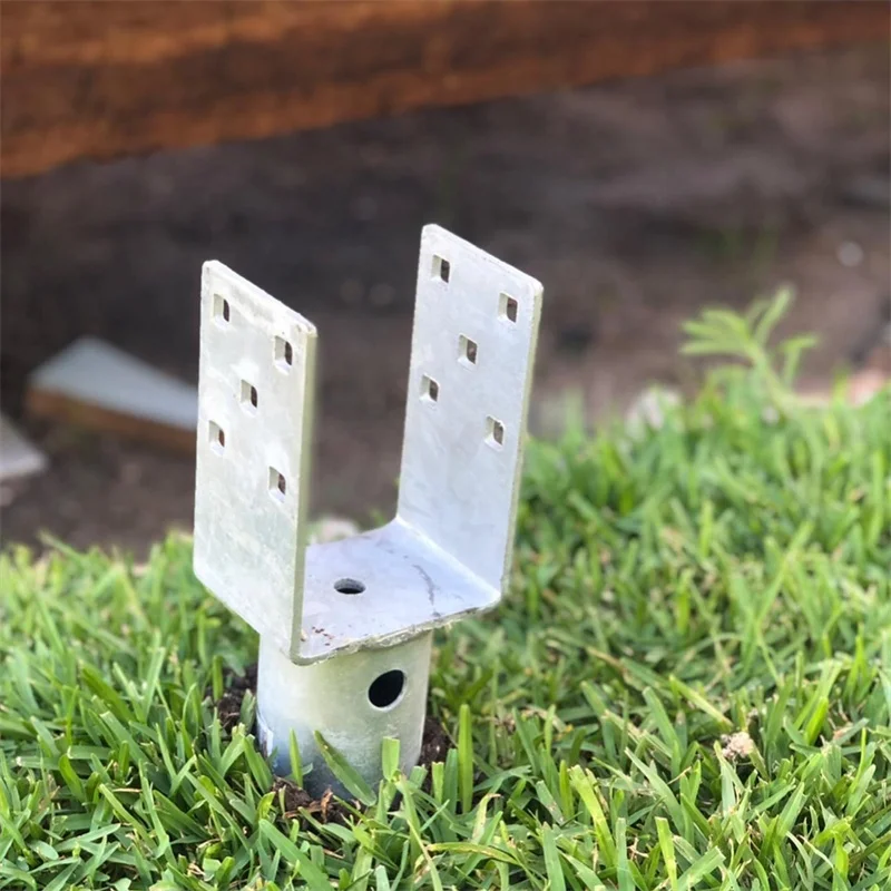 Customized galvanized ground earth screw anchors helical screw pile otter u type ground screw