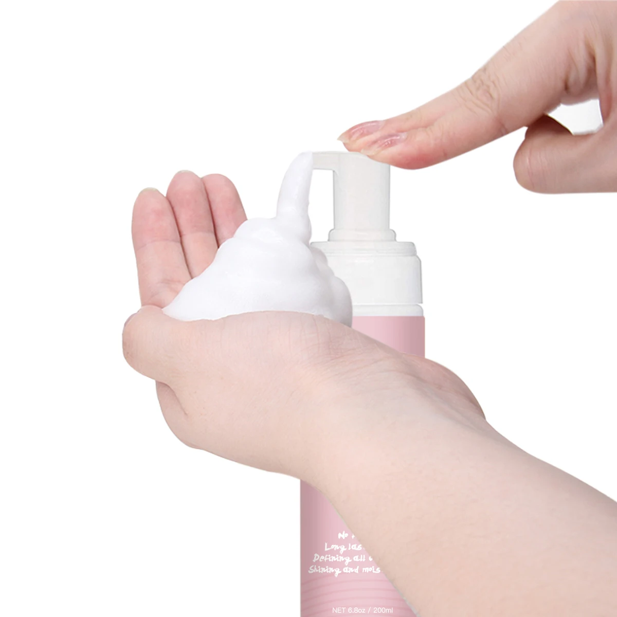 Custom Logo alcohol free Styling Hold hair foam mousse for Curly Hair