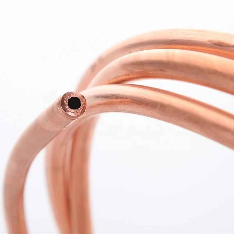 Alloy Metal Factory supply air conditioner copper pipe 6.35mm 1/4 inch copper tube