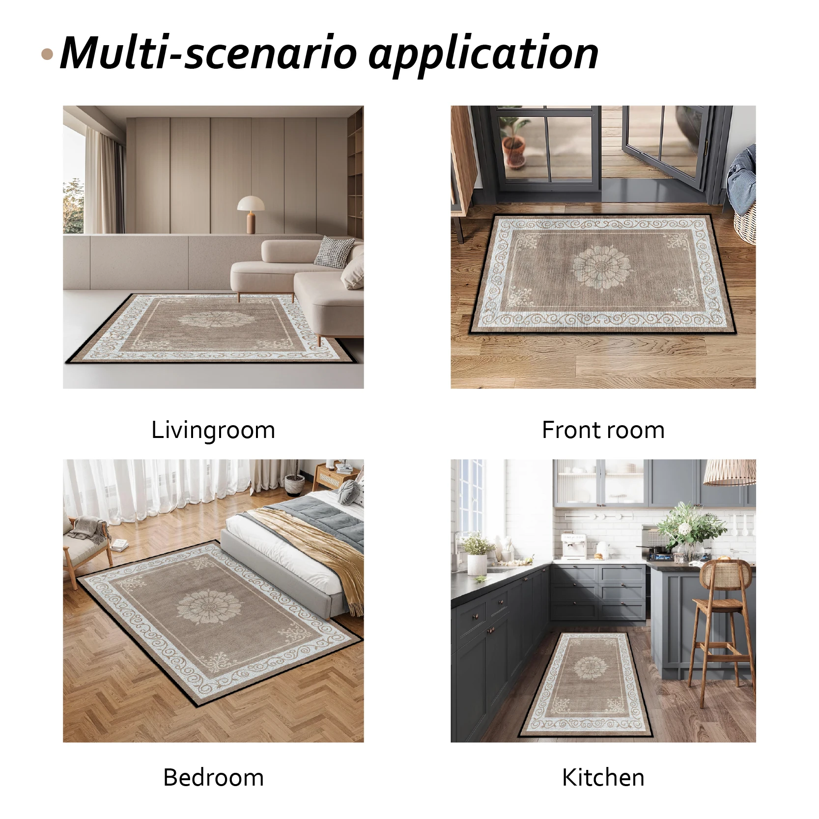 Factory Sale Modern Luxury 3D Floral Large Area Rug Non-Slip Velvet Mat Low-Profile Soft Living Room Carpet For Floor