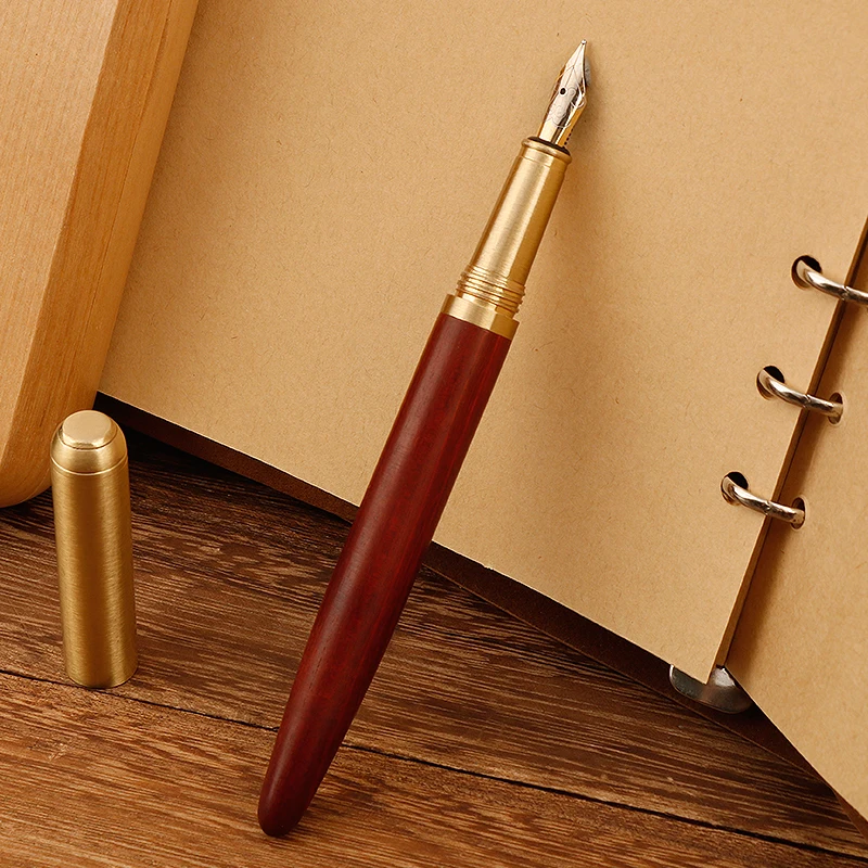 Huali ebony rosewood chicken wing wood Manufacturers Cello New luxury fountain pen precious wooden pen With Customized Logo