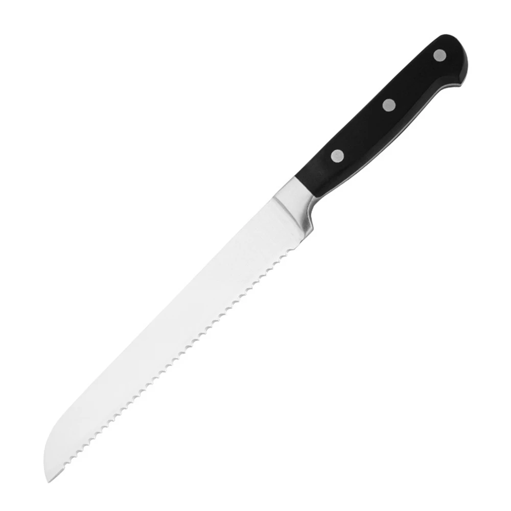Factory Wholesale Classic Stainless Steel Bread Cutting Knife ABS Handle Kitchen Knife Serrated Bread Knife