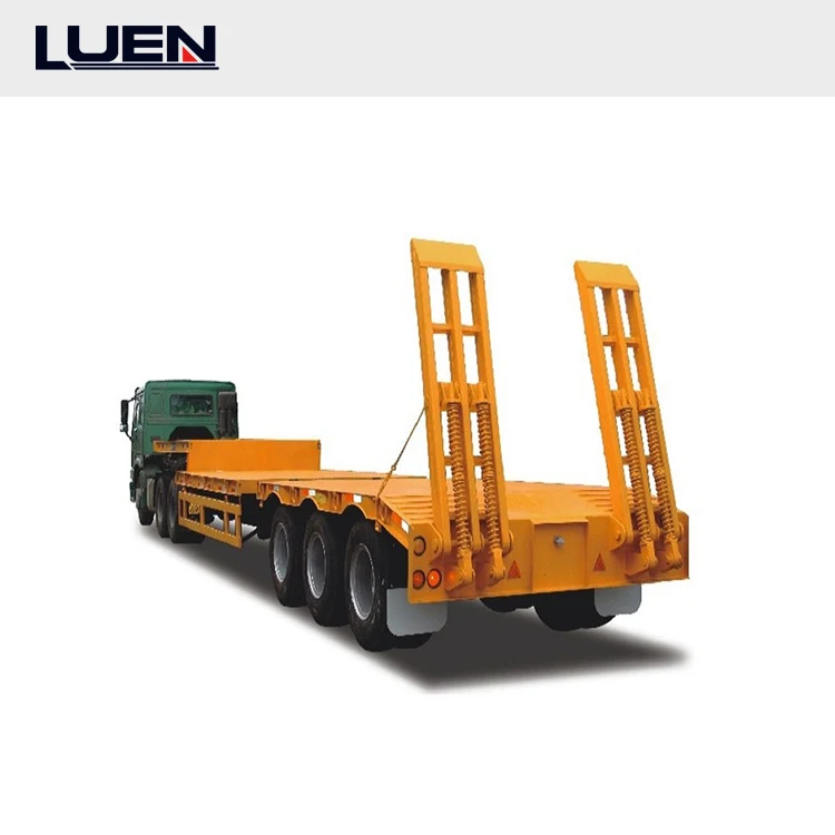 Factory Direct Supply 13m 3 axles used low bed trailer For Africa market lowbed semitrailer