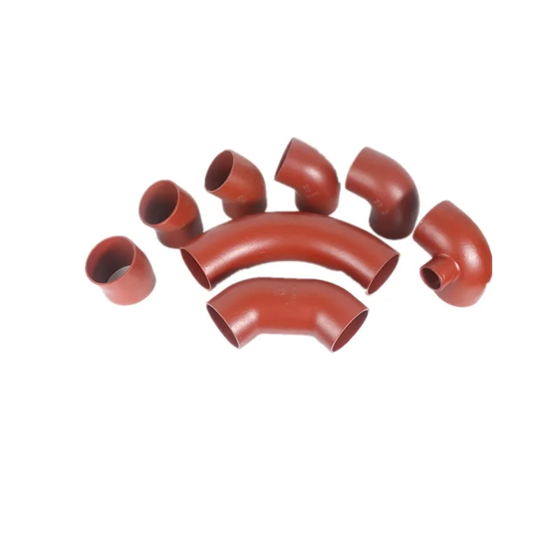 EN877 cast iron fitting DN100X100X100 45dgr double branch