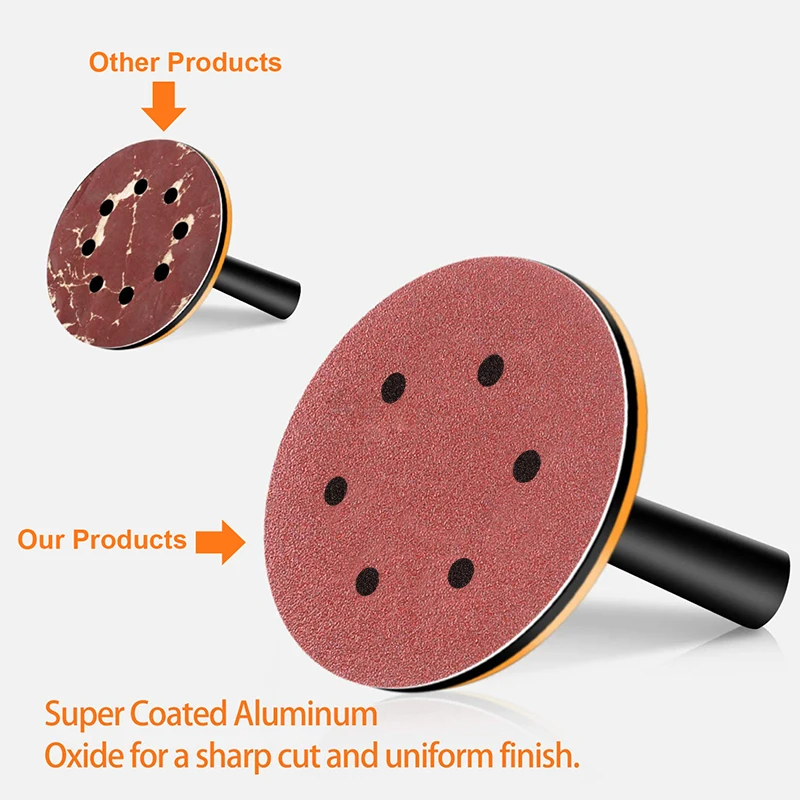 125mm orbital sanding discs abrasive sand disc Aluminum Oxide round E-weight Red Sandpaper 125mm Sanding Disc sand paper p120