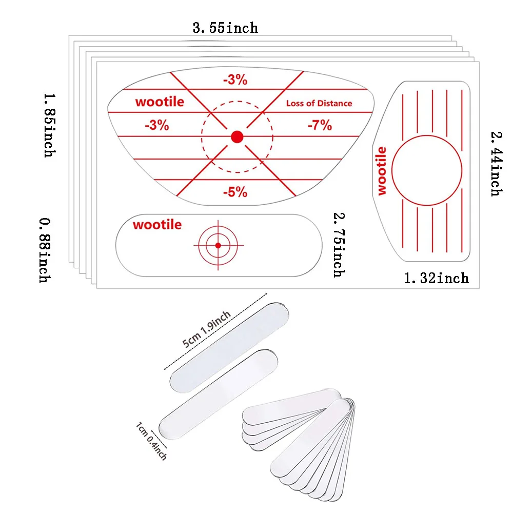 Golf Club Impact Tape Labels Stickers for Driver Woods Irons Putters Ball Hitting Recorder Training Aids for Swing Practice