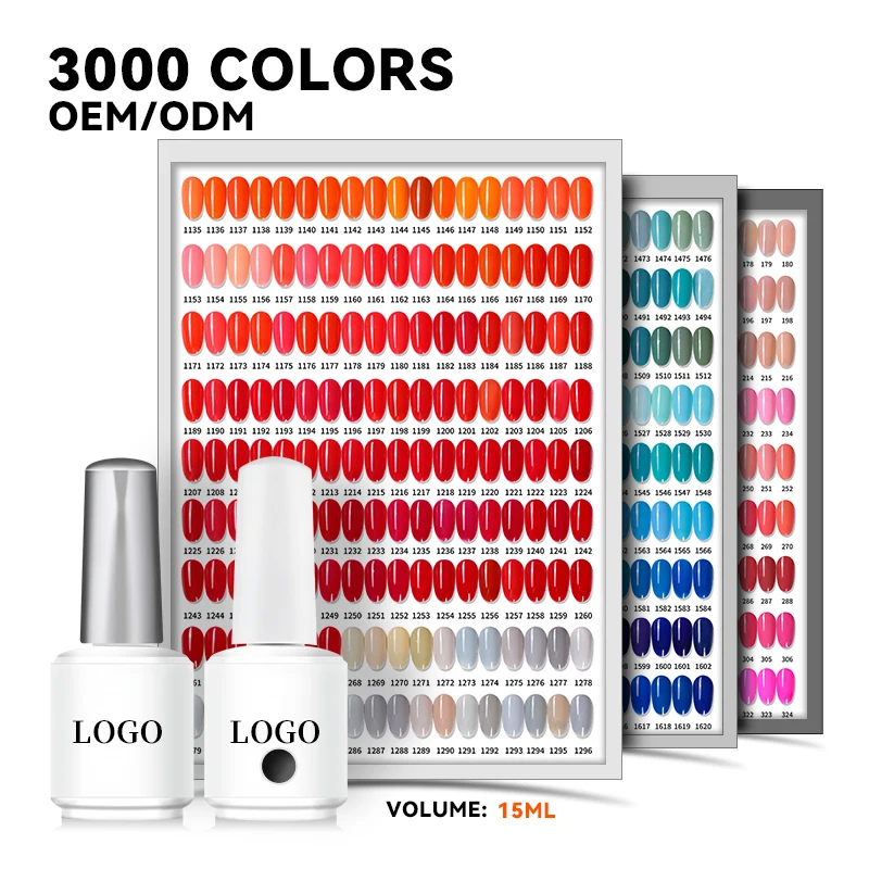 High quality Oem Color nail gel supplier 7.3ml 15ml 10ml custom private label organic color gel uv nail gel polish