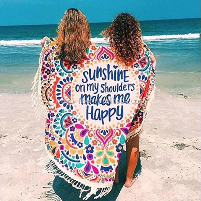 Circular UltraFiber Beach Blanket: Premium Microfiber Round Towel for Stylish Beach Lounging