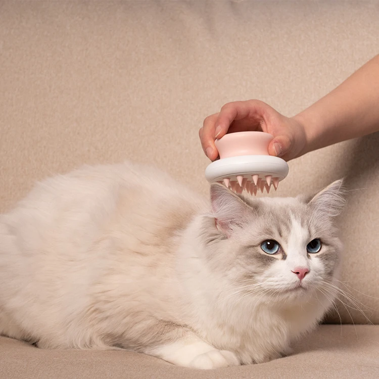 
Amazon Hot Sale Silicone Pet Bath Brush Pet Hair Remover Grooming Brush 