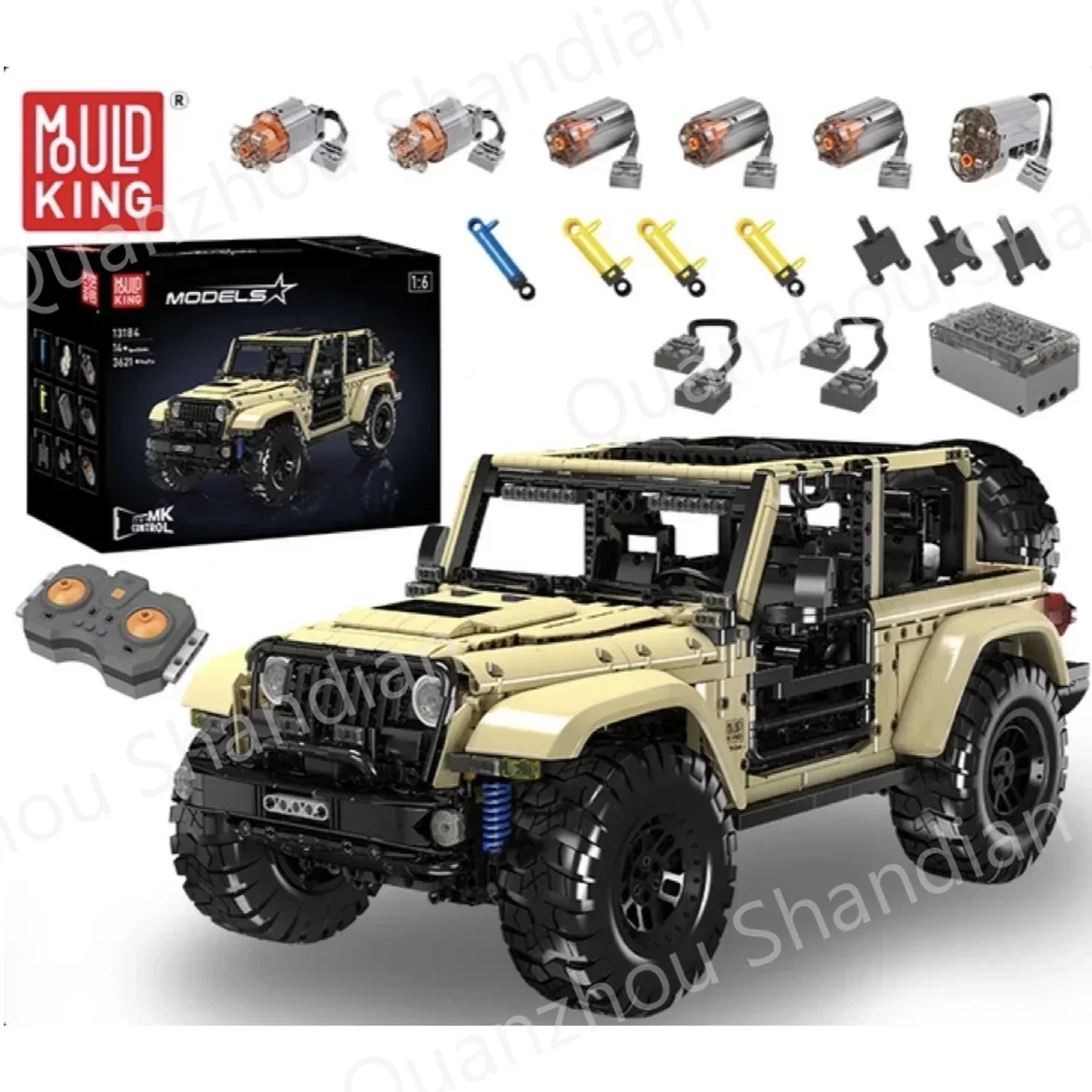 Формовка King 13184 технический MOC RC моторизованный внедорожный автомобиль Wrange внедорожник модель автомобиля DIY сборка Кирпич игрушка набор строительных блоков 42110