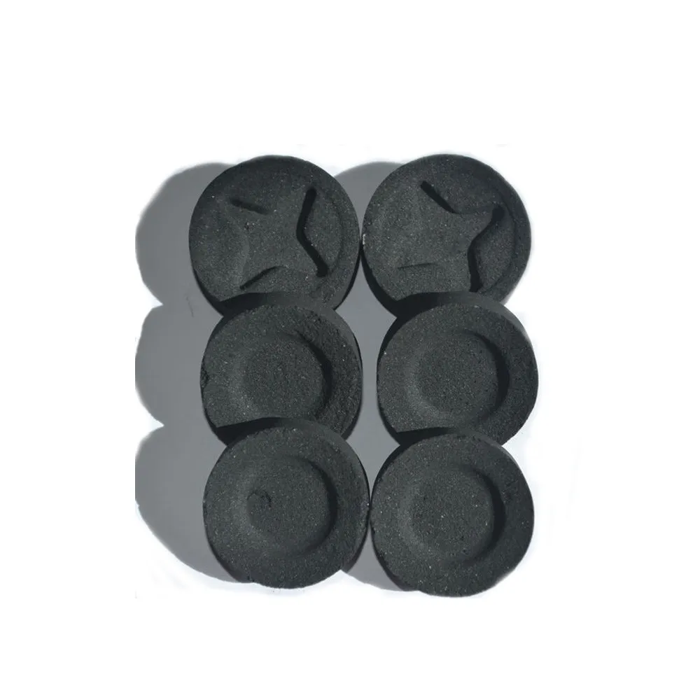 HongQiang Manufacture 35mm Incense Charcoal Soho Star Round Fruit Wood Charcoal for Hookah