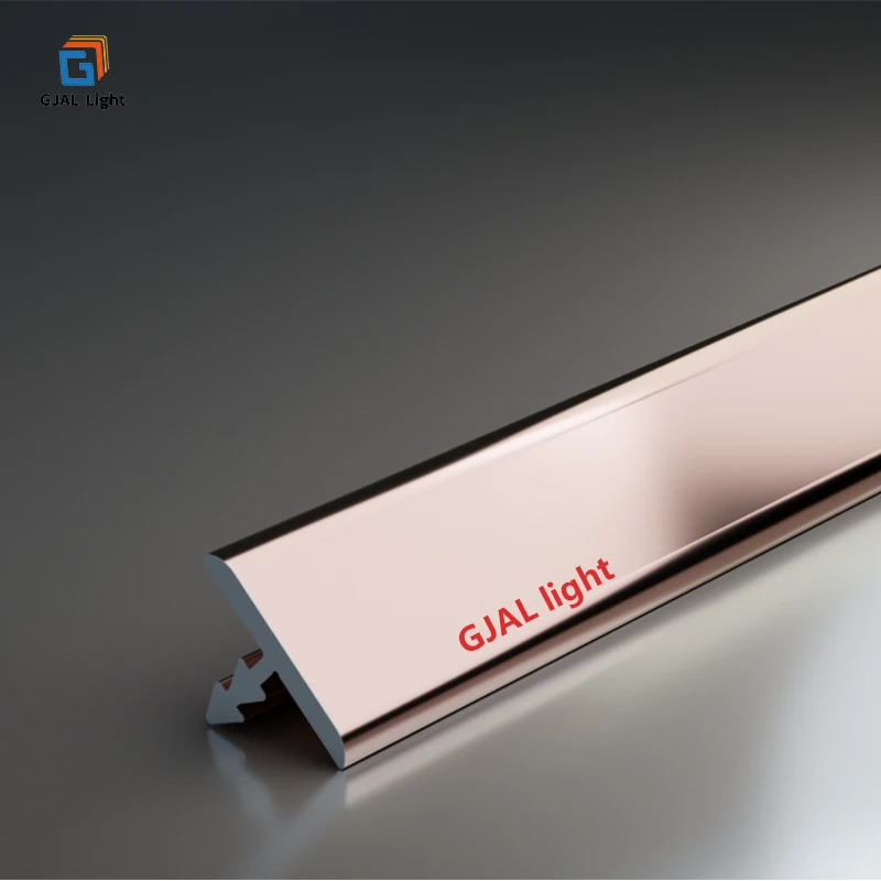 factory polished gold or rose gold tile edge material aluminum furniture t strip