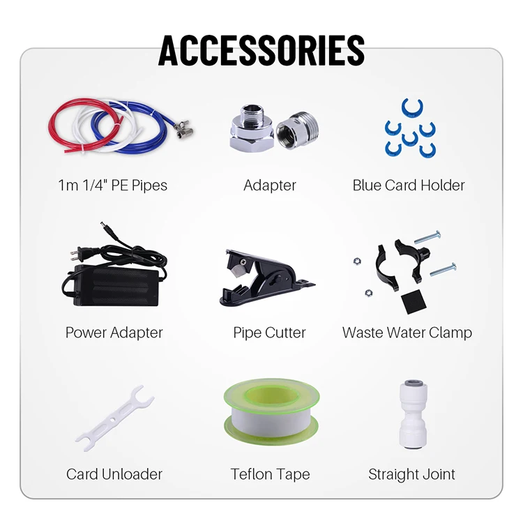 600 GPD Drinking Water Purifier CE and NSF Certified Under Sink Water Purification Reverse Osmosis System