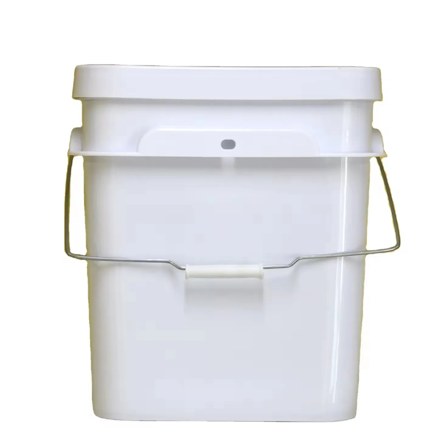 Белое квадратное 5-галлонное белое пластиковое ведро с крышками оптовая продажа барабанное и бочка для различных целей