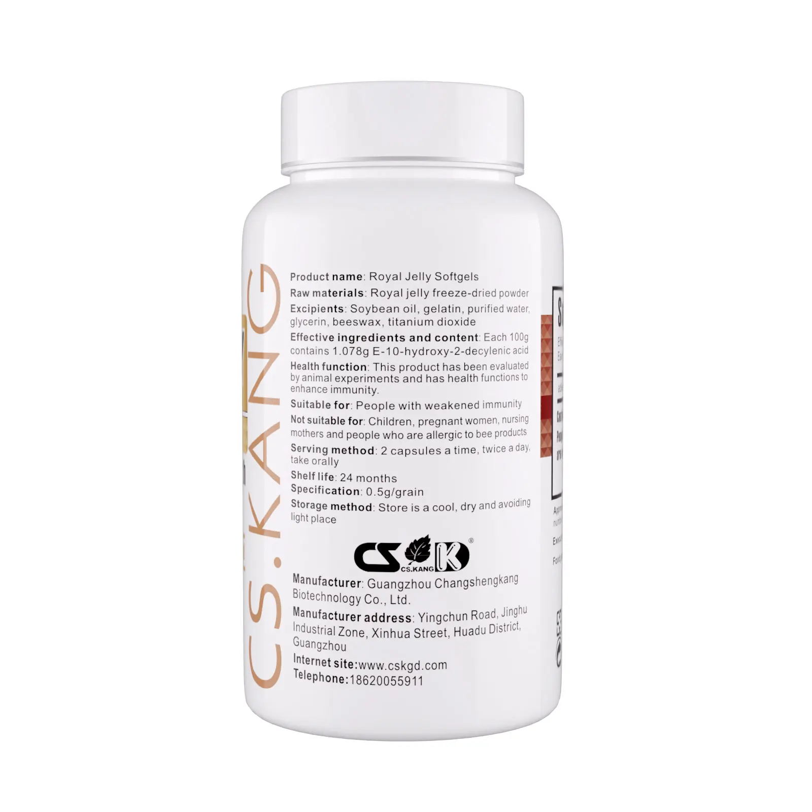 Customized Organic Health Food Supplement Manufacturers Oem 1000mg Royal Jelly Capsules