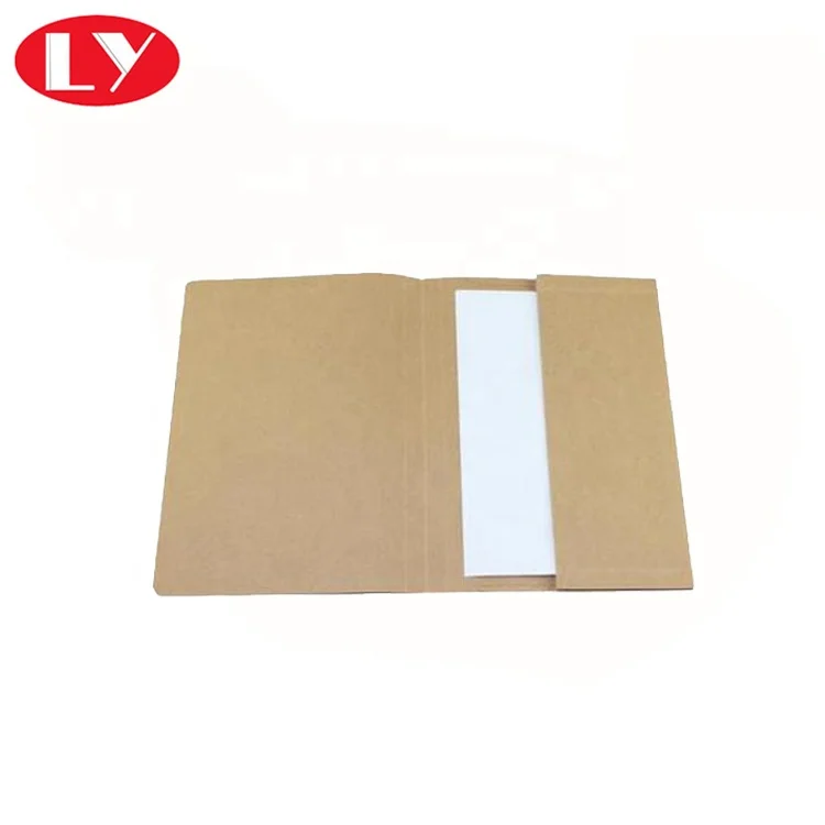 
A4 Folder with Flap for Files Holder Presentation Folder Kraft Paper 100% Recycled Brown Two Pocket Design 