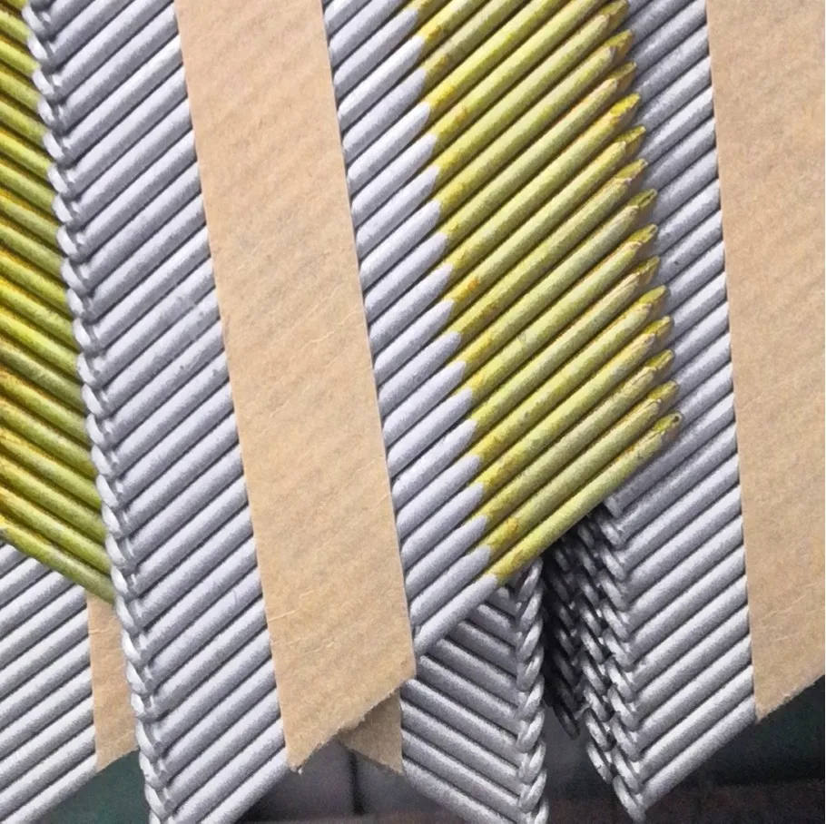 Chinese factory 34 degree 3.15*90mm galvanized paper strip nails